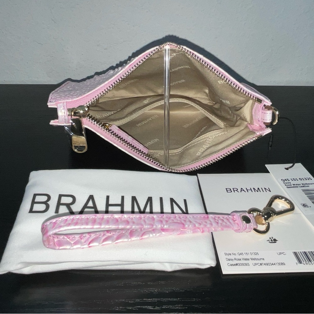 Brahmin Daisy ROSE WATER MELBOURNE Wristlet Clutch Makeup Bag NWT - Picture 9 of 9